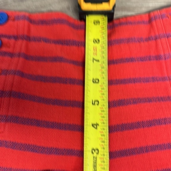 Talbots Red and blue shorts, blue anchor buttons side zip  100% cotton. - Picture 9 of 14